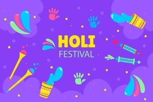 Background Holi festival with bright colors. vector