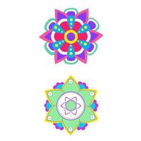 Mandala set in bright color. Vector