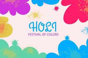 Background Holi festival with bright colors. Vector