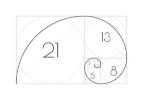 Golden ratio. The concept of proportions. Golden section. Vector illustration