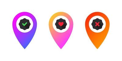 Location pin. Location pointer. Map pin location icons. Vector illustration