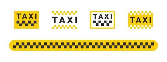 iconos de conjunto de taxis. elementos de banner de servicio de taxi. servicio las 24 horas. iconos vectoriales vector