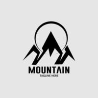 plantilla de diseño de logotipo de montaña negra vector