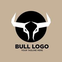 Bull, Cow, Angus Head Icon Logo Template vector