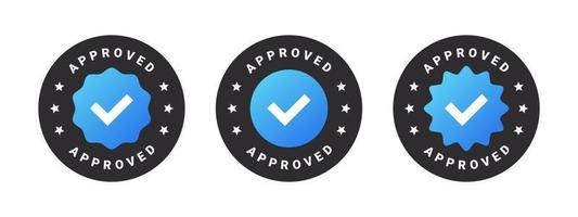 Verification icons. Profile Verification. Confirmation icons. Icons confirming verification. Vector illustration