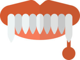 ilustração de boca de vampiro em estilo minimalista png