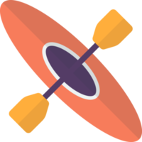 Kayak from above illustration in minimal style png