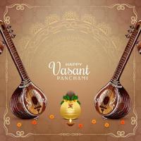 Illustration of Vasant Panchami festival background design vector