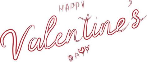 Lettering for Valentine's Day. vector