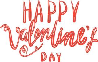 Lettering for Valentine's Day. vector