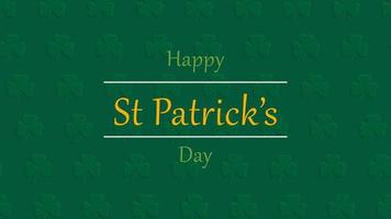 Saint Patrick's Day greeting card with clover shapes background. Vector illustration. EPS 10.