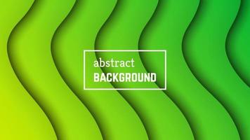 Abstract minimal wave geometric background. Green wave layer shape for banner, templates, cards. Vector illustration.