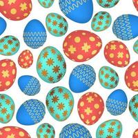 Seamless pattern with colorful Easter eggs. Vector illustration