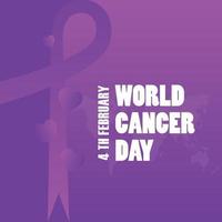 4 February world cancer day poster or banner template vector