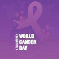 4 February world cancer day poster or banner template vector