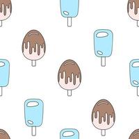 Seamless pattern with ice cream. Vector illustration.