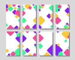 illustration of a set of banners with beautiful colorful rectangular shapes vector