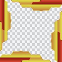 Template for games and technology in red and yellow frames. vector