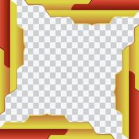 Template for games and technology in red and yellow frames. vector