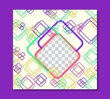 Abstract geometric background. Colorful rectangles with beautiful outlines for photos. vector