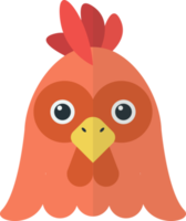 ilustración de pollo en estilo minimalista png