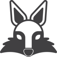 illustration de loup dans un style minimal png