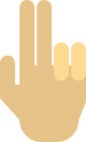 two fingers illustration in minimal style png