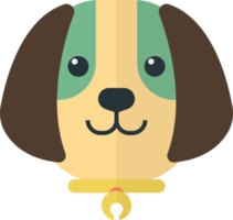 cachorro con ilustración de cuello en estilo minimalista png