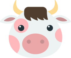 illustration de vache à lait dans un style minimal png