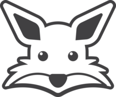 ilustración de lobo en estilo minimalista png