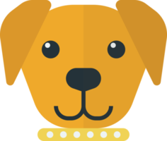 cachorro con ilustración de cuello en estilo minimalista png