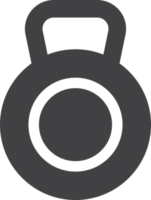 round dumbbell illustration in minimal style png