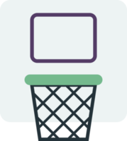 basketball backboard illustration in minimal style png