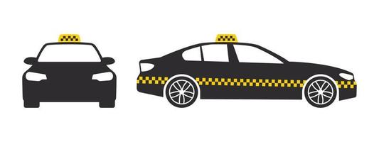 Taxi cab. Taxi cars icons. Taxi service elements icons. Round the clock service. Vector icons