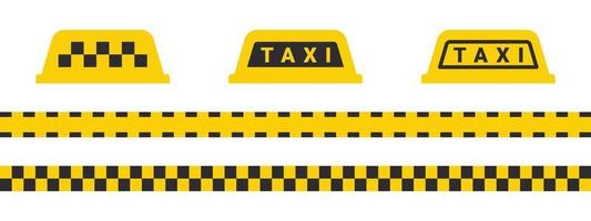 iconos de servicio de taxi. señales de taxi. servicio las 24 horas. iconos vectoriales vector