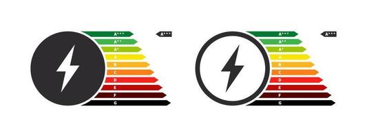 Energy efficiency arrows. Home appliances and energy efficiency. Energy Efficiency Rate. Vector illustration