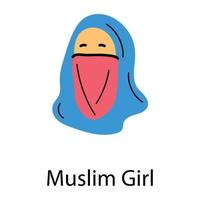 Trendy Muslim Girl vector