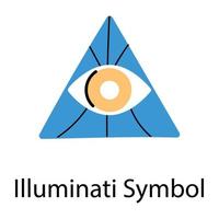 símbolo de los illuminati de moda vector