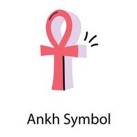 símbolo ankh de moda vector