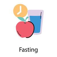 Trendy Fasting Concepts vector