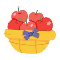 Trendy Apples Basket vector