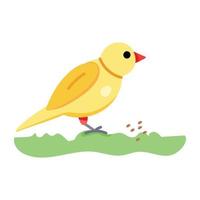 Trendy Bird Feeding vector