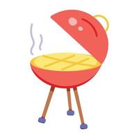 Trendy Bbq Grill vector