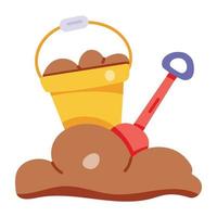 Trendy Digging Tools vector