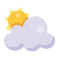 Trendy Partly Cloudy vector