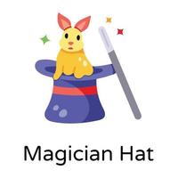 Trendy Magician Hat vector