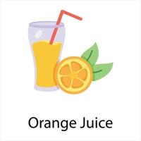 Trendy Orange Juice vector