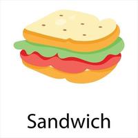 conceptos de sándwich de moda vector