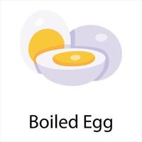 Trendy Boiled Egg vector