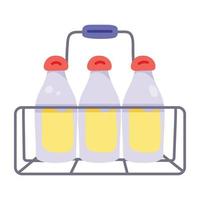 Trendy Milk Basket vector